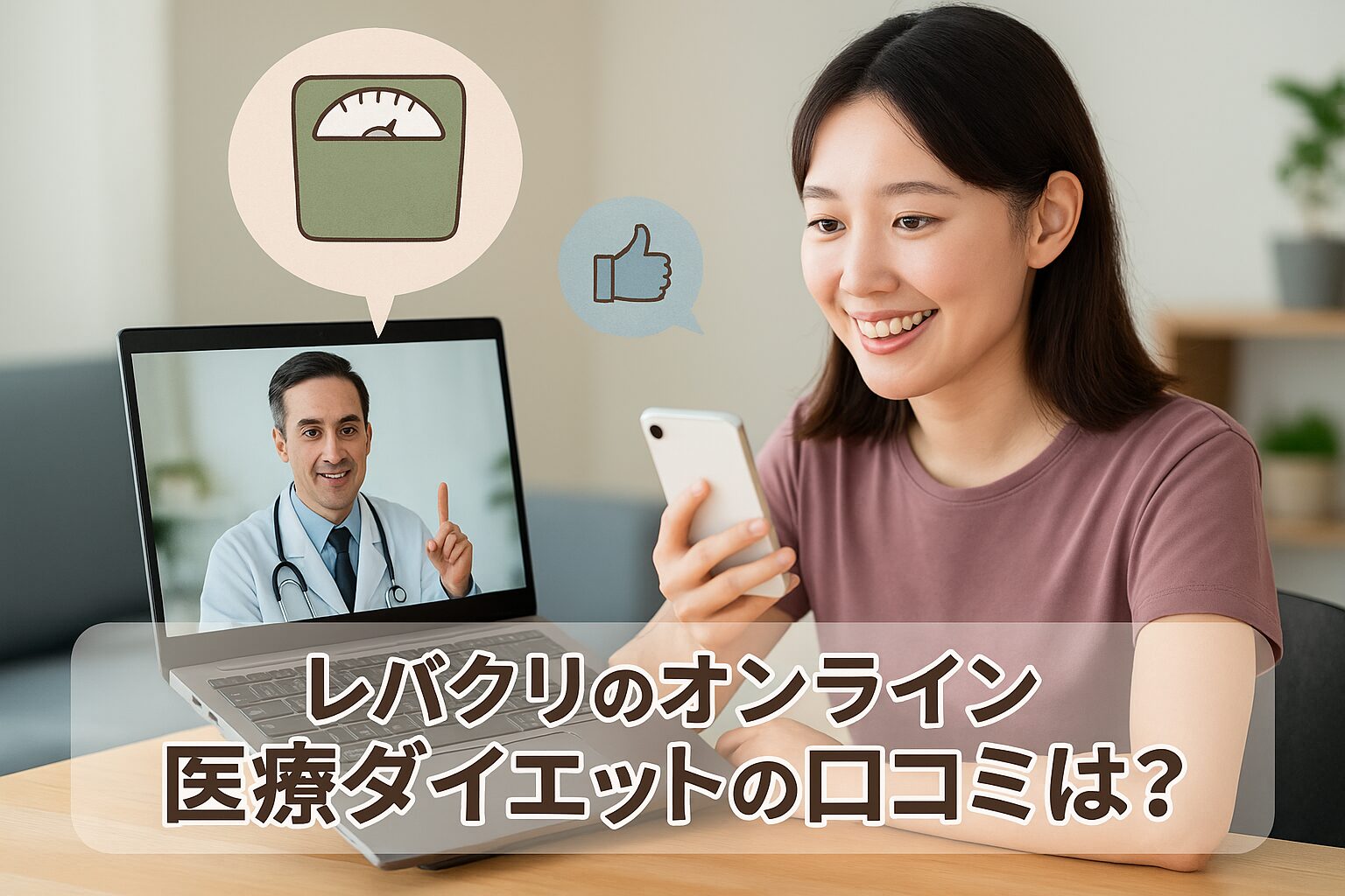 レバクリのオンライン医療ダイエットの悪い口コミから良い評判までを徹底調査!
